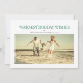 Stijlvolle Serif kerstfeestdag foto in pine Feestdagenkaart (Voorkant)