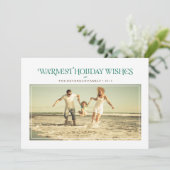 Stijlvolle Serif kerstfeestdag foto in pine Feestdagenkaart (Staand voorkant)