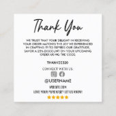 Stijlvolle sieraden zorg dank u bedrijf Logo Vierkante Visitekaartje (Achterkant)