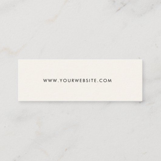 Stijlvolle Signature Script Cream Hang Label (Achterkant)