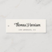 Stijlvolle Signature Script Cream Hang Label (Voorkant)