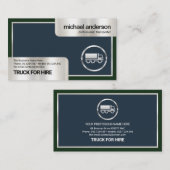 Stijlvolle Silver Box Lijst Truck Transport Driver Visitekaartje (Voorkant / Achterkant)