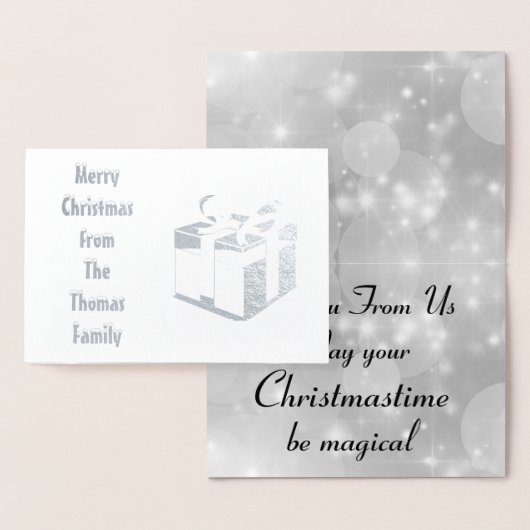 Stijlvolle Silver Foil - Gepersonaliseerd kerstfee Folie Kaarten (Display)
