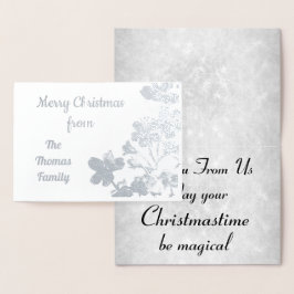 Stijlvolle Silver Foil - Gepersonaliseerd kerstfee Folie Kaarten