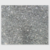 Stijlvolle Silver Glitter Glitz Foto Cadeaupapier (Vlak)