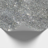 Stijlvolle Silver Glitter Glitz Foto Cadeaupapier (Hoek)