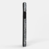 Stijlvolle Silver Glitter Glitz Foto Case-Mate iPhone Case (Achterkant/rechts)