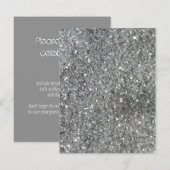 Stijlvolle Silver Glitter Glitz Foto Kaart (Voorkant / Achterkant)