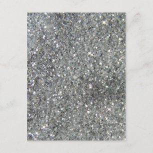 Stijlvolle Silver Glitter Glitz Foto Kaart