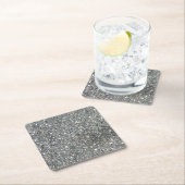Stijlvolle Silver Glitter Glitz Foto Kartonnen Onderzetters (Insitu)