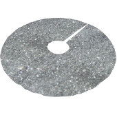 Stijlvolle Silver Glitter Glitz Foto Kerstboom Rok (Gekanteld)