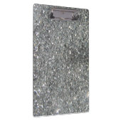 Stijlvolle Silver Glitter Glitz Foto Klembord (Rechts)