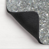 Stijlvolle Silver Glitter Glitz Foto Muismat (Hoek)