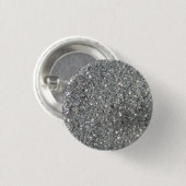 Stijlvolle Silver Glitter Glitz Foto Ronde Button 3,2 Cm (Voorkant /achterkant)