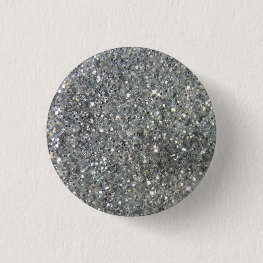 Stijlvolle Silver Glitter Glitz Foto Ronde Button 3,2 Cm (Voorkant)
