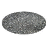 Stijlvolle Silver Glitter Glitz Foto Snijplank (Hoek)