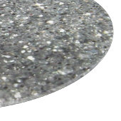 Stijlvolle Silver Glitter Glitz Foto Snijplank (Hoek)