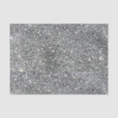 Stijlvolle Silver Glitter Glitz Foto Tissuepapier (Voorkant)