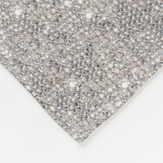 Stijlvolle Silver Sequins, Bow & Ribbon Fleece Deken (Hoek)