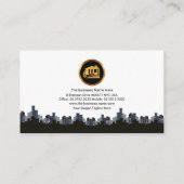 Stijlvolle Simple City Skyline Silhouette Realtor Visitekaartje (Achterkant)