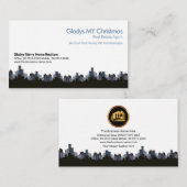 Stijlvolle Simple City Skyline Silhouette Realtor Visitekaartje (Voorkant / Achterkant)