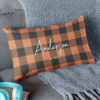 Stijlvolle Sinaasappel & zwarte Herfst kleur Plaid