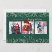 Stijlvolle sinaasappelbomen Feestdagen groene bome Feestdagenkaart (Voorkant)