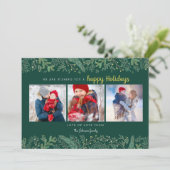 Stijlvolle sinaasappelbomen Feestdagen groene bome Feestdagenkaart (Staand voorkant)