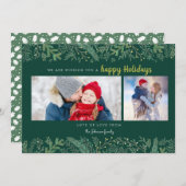 Stijlvolle sinaasappelbomen kerst feestdagenkaart (Voorkant / Achterkant)