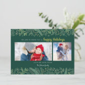 Stijlvolle sinaasappelbomen kerst feestdagenkaart (Staand voorkant)