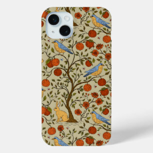 Stijlvolle Sinaasappels op Bruine Bomen Ontwerp iPhone 15 Mini Hoesje