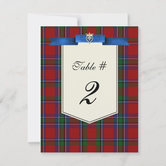 Stijlvolle Sinclair Tartan Schotse Plaid Trouw Taf Kaart (Achterkant)