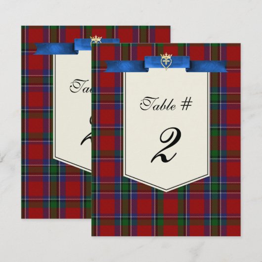 Stijlvolle Sinclair Tartan Schotse Plaid Trouw Taf Kaart (Voorkant / Achterkant)