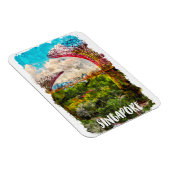 Stijlvolle Singapore Azië Waterverf reizen Magneet (Rechterzijde)