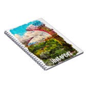 Stijlvolle Singapore Azië Waterverf reizen Notitieboek (Rechterzijde)