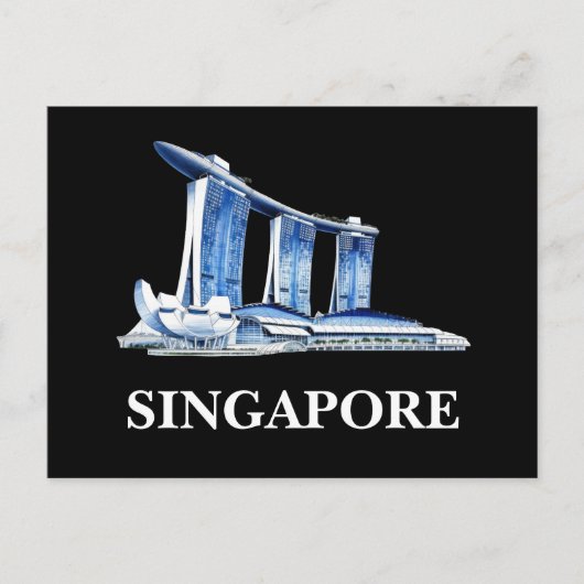 Stijlvolle Singapore Travel Briefkaart (Voorkant)