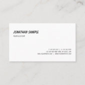 Stijlvolle Sjabloon bovenaan in Elegant Calligrafi Visitekaartje (Voorkant)