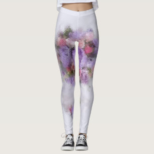 Stijlvolle Sjabloon Modern Elegant Blauw Rood Paar Leggings