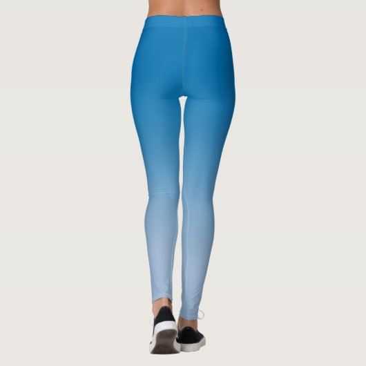 Stijlvolle Sky Blue-gradiënt Leggings (Achterkant)
