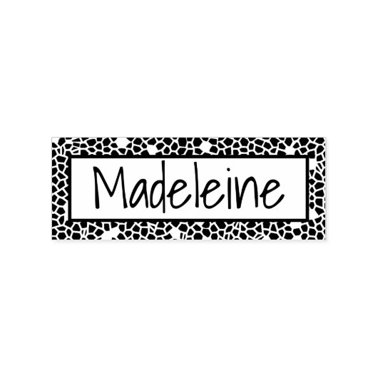 Stijlvolle slang Reptielpatroon Eigen naam Rubberstempel (Afrduk)