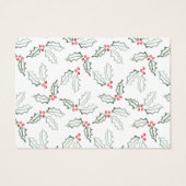 Stijlvolle slanke Waterverf prettige kerstfeestdag Visitekaartje (Achterkant)