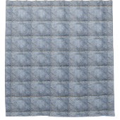 Stijlvolle Slate Blue Sculpted Tegel Pattern Showe Douchegordijn (Voorkant)