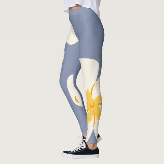 Stijlvolle Slate Grey Orchid Leggings (Links)