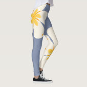 Stijlvolle Slate Grey Orchid Leggings (Rechts)