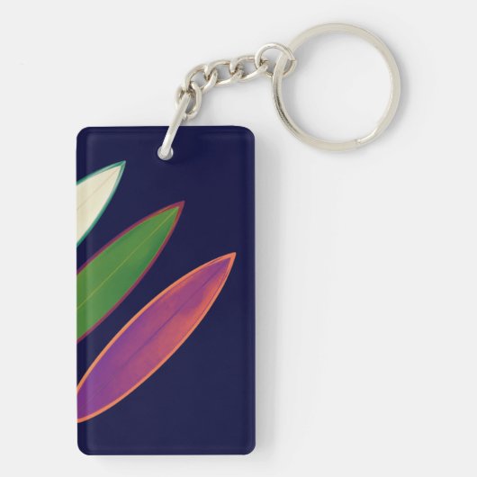 Stijlvolle Sleutelhanger voor surfduur Surf (achterkant)