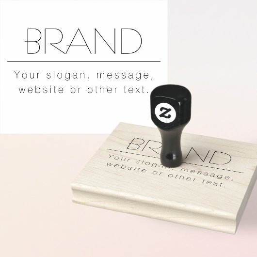 Stijlvolle slogan, adres of andere tekst rubberstempel