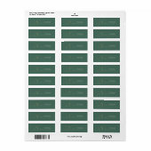 Stijlvolle smaragdgroene trouwdag etiket (Full Sheet)