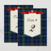 Stijlvolle Smith Tartan Schotse ruit Huwelijks Taf Kaart (Voorkant / Achterkant)