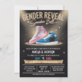 Stijlvolle Sneaker Ball Modern Glowing Gender Reve Kaart (Voorkant)