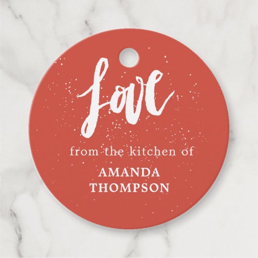 Stijlvolle Sneeuwval Vakantie Gebakken Waren Cadea Bedankjes Labels (Voorkant)